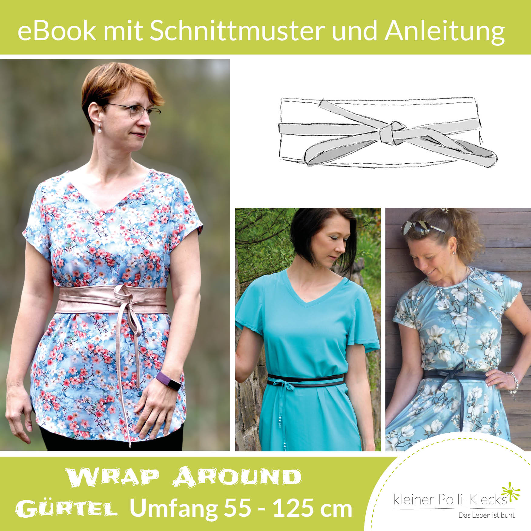 Taillengürtel - Wrap Around - 55-125 cm - Schnitt + Anleitung