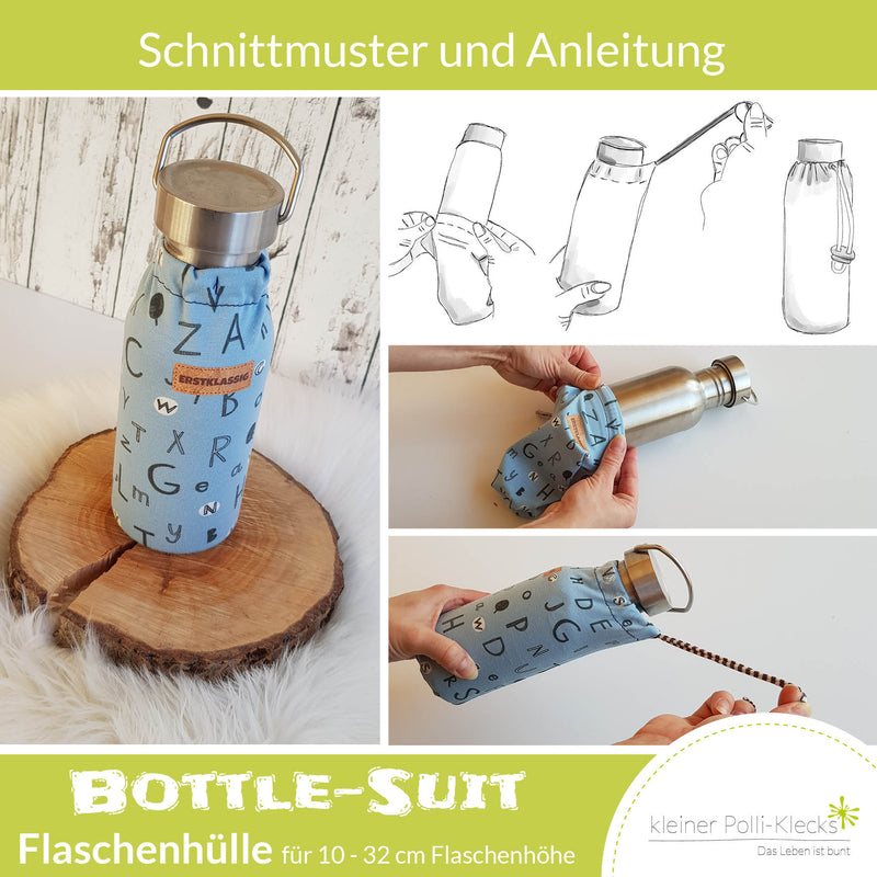 Flaschenhülle - Bottle-Suit - Schnitt + Anleitung