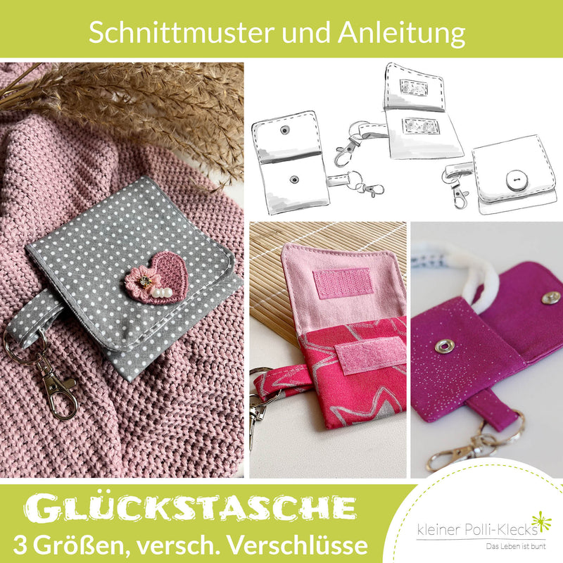 Glückstasche, Portemonnaie, Geldbörse Schnitt + Anleitung
