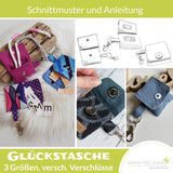 Glückstasche, Portemonnaie, Geldbörse Schnitt + Anleitung