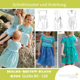 Halbe Meter Kleid Kids 80 - 128 - Schnitt und Anleitung