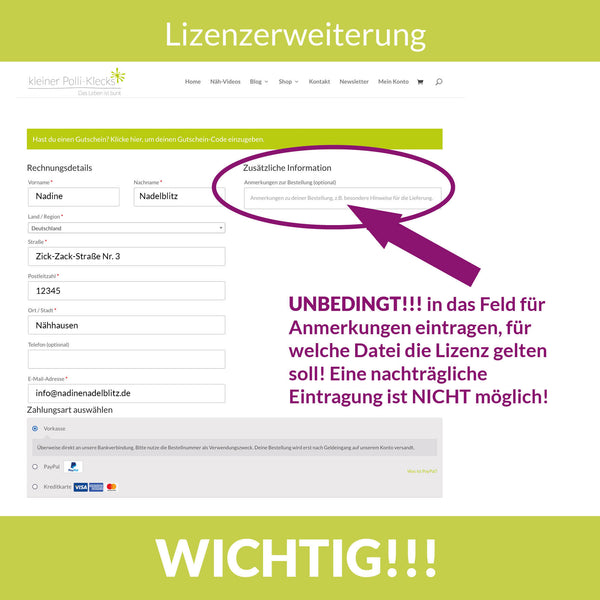 Shopbilder_Lizenzerweiterung_Bemerkung